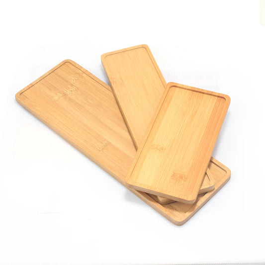 2pc Wooden Bamboo Tray