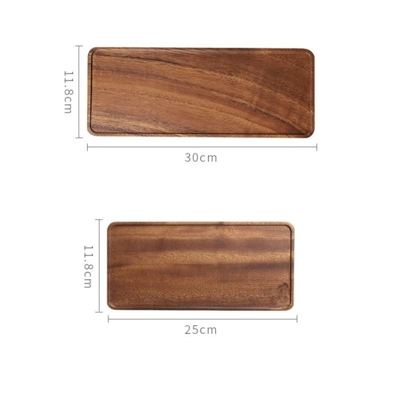 Natural Wooden Rectangular Tray