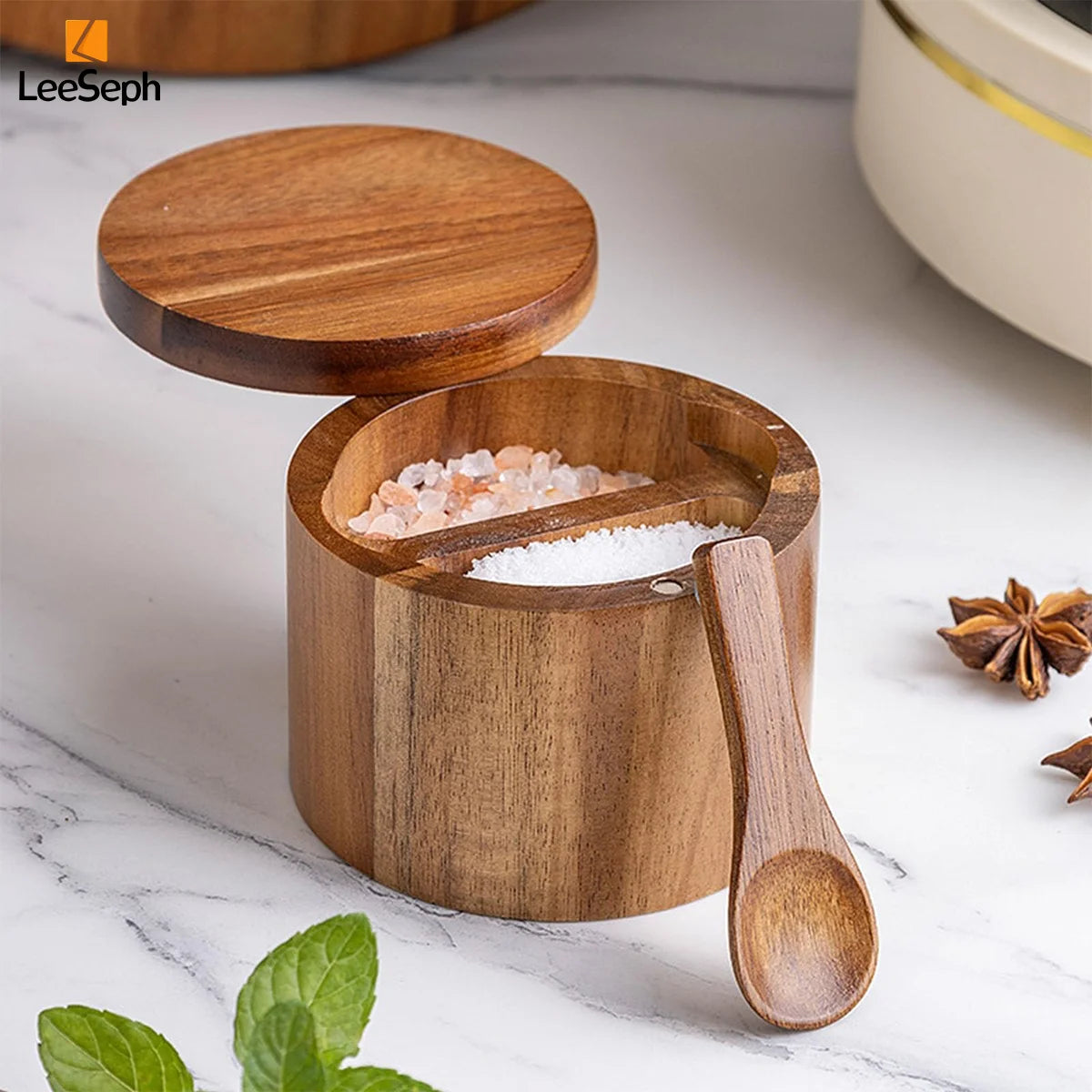 Wood Salt or Spice Box