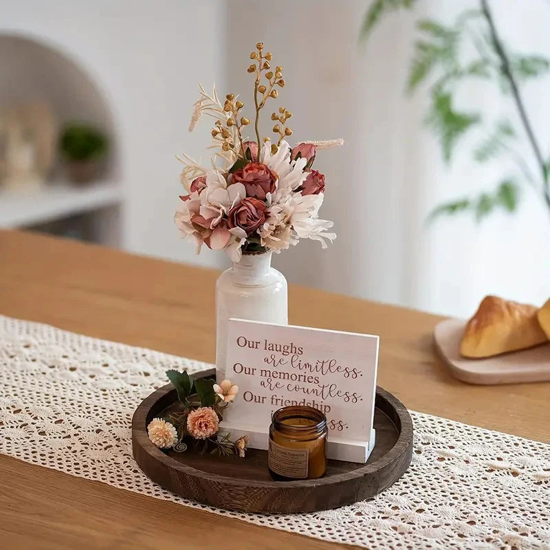 Rustic Wood Trays Round